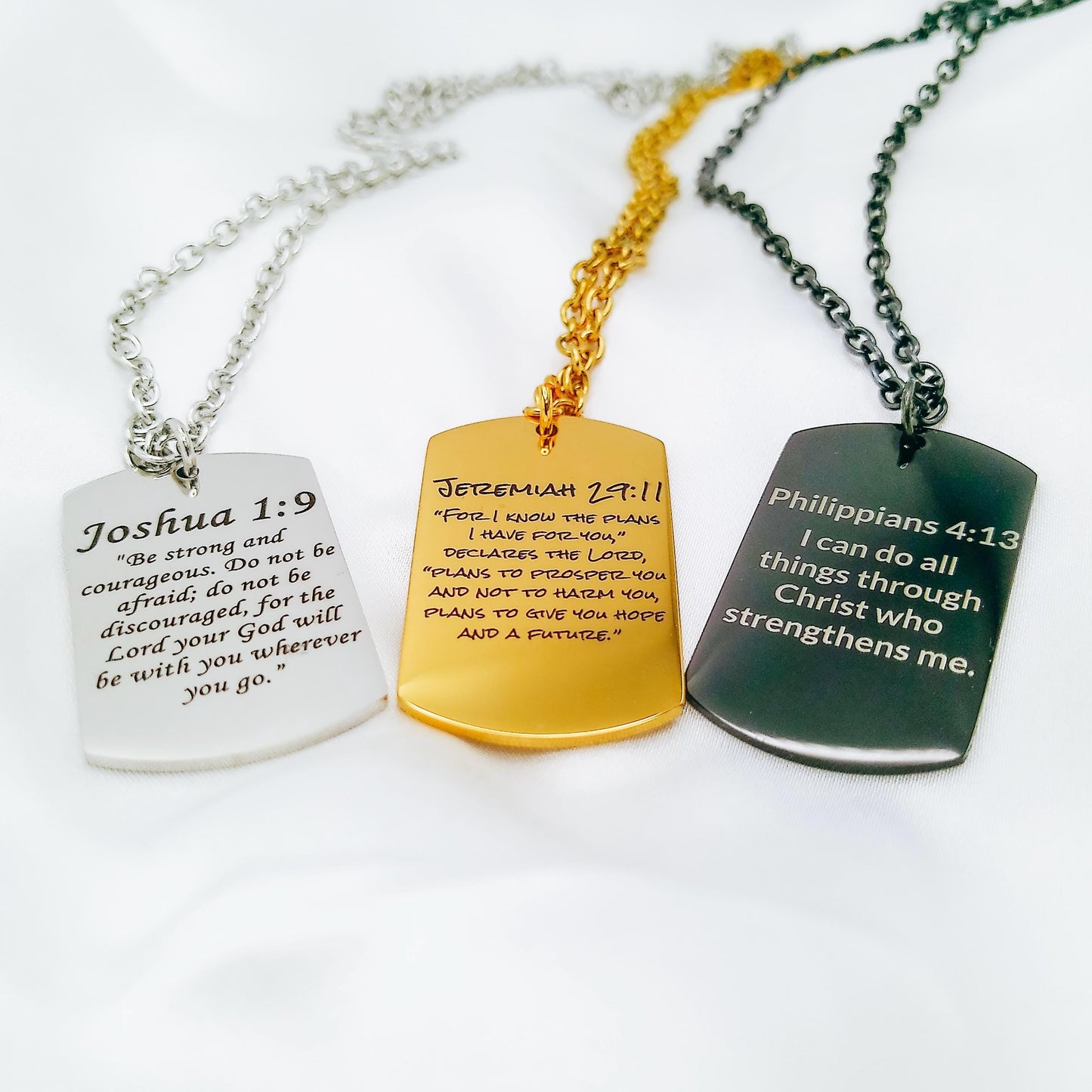 BIBLE VERSE MEN'S NECKLACE - Avy + Tay
