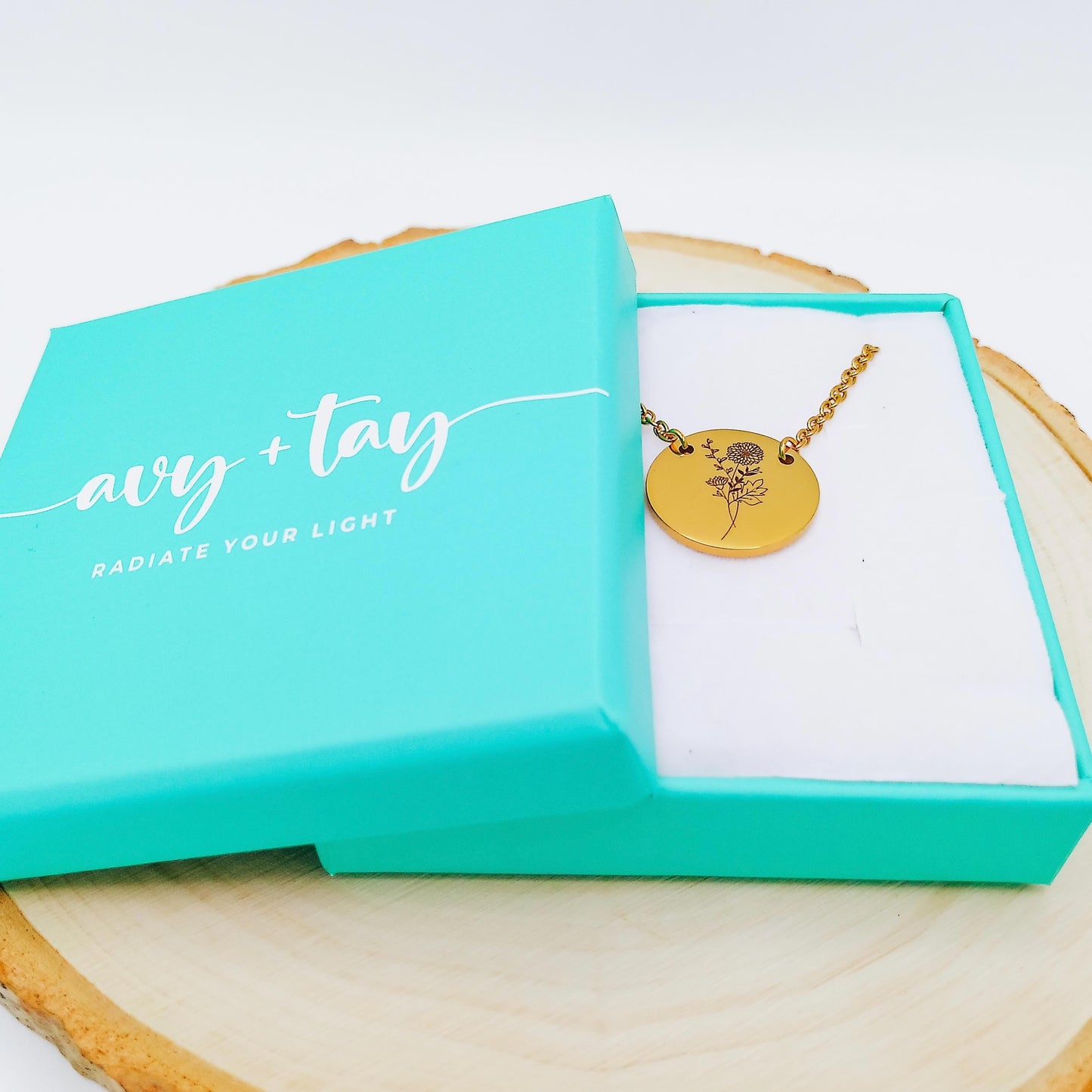 BIRTH FLOWER CONNECTOR NECKLACE - Avy + Tay
