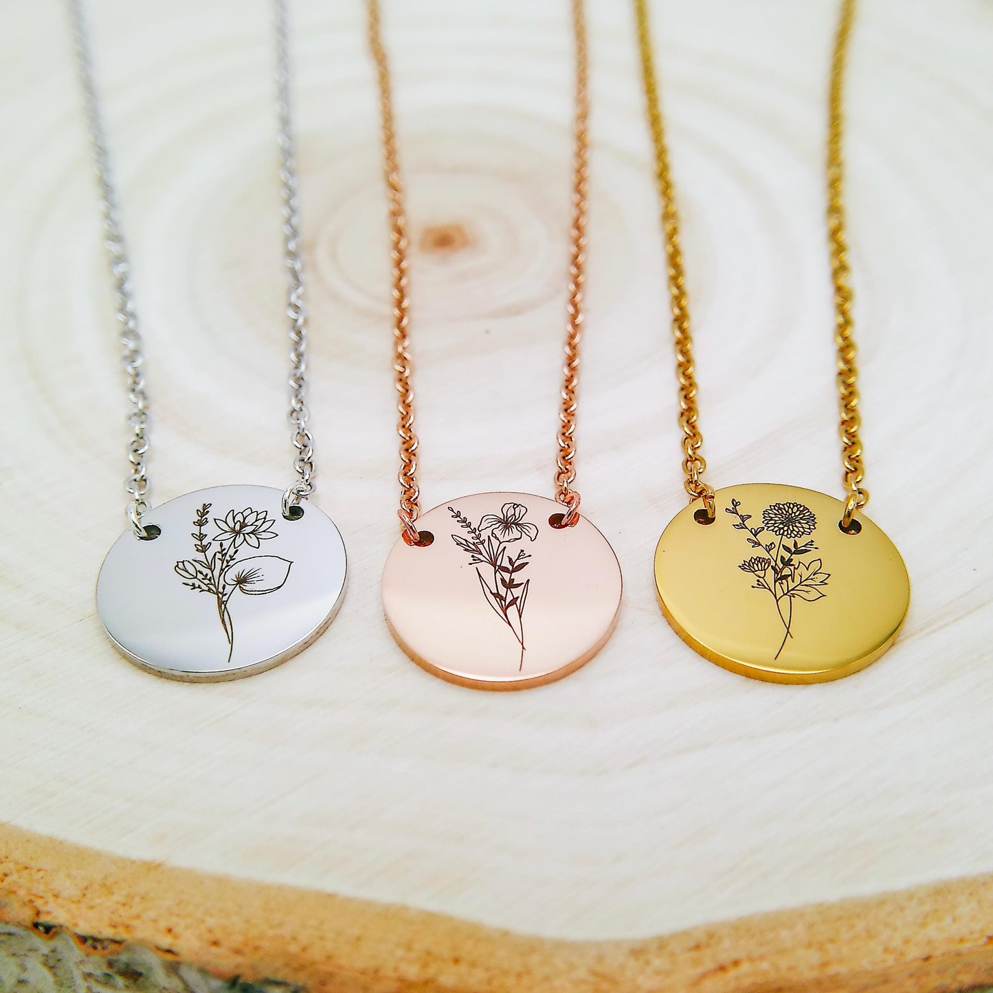 BIRTH FLOWER CONNECTOR NECKLACE - Avy + Tay