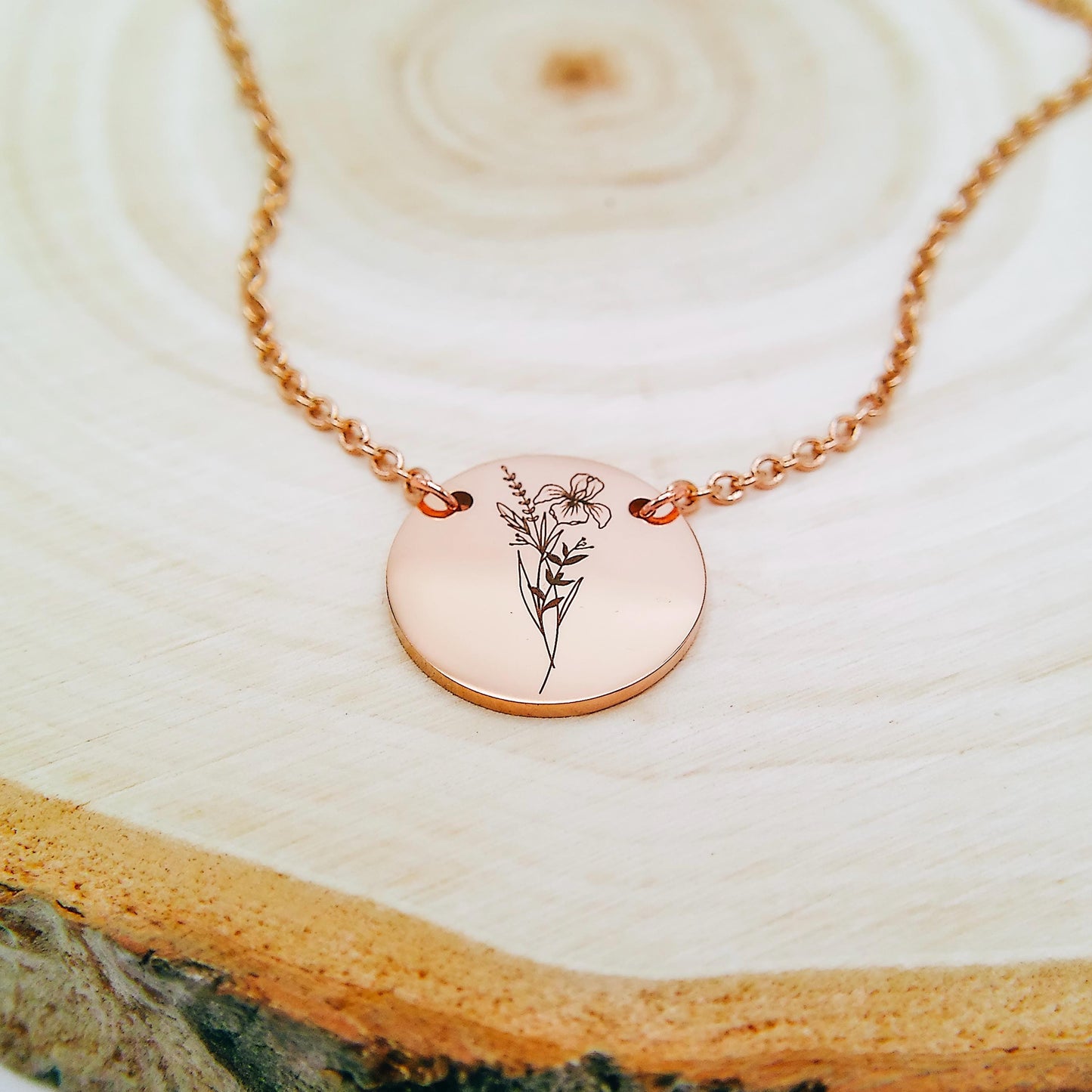BIRTH FLOWER CONNECTOR NECKLACE - Avy + Tay