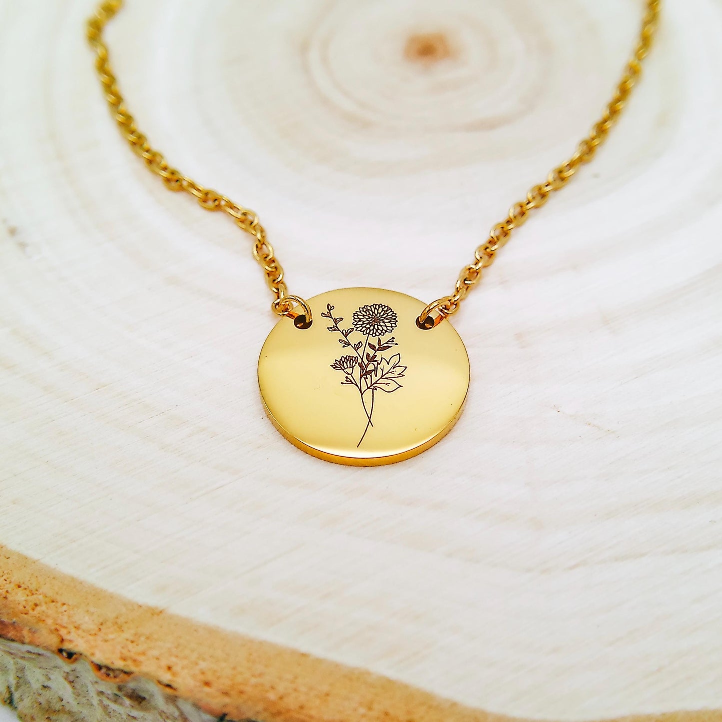 BIRTH FLOWER CONNECTOR NECKLACE - Avy + Tay