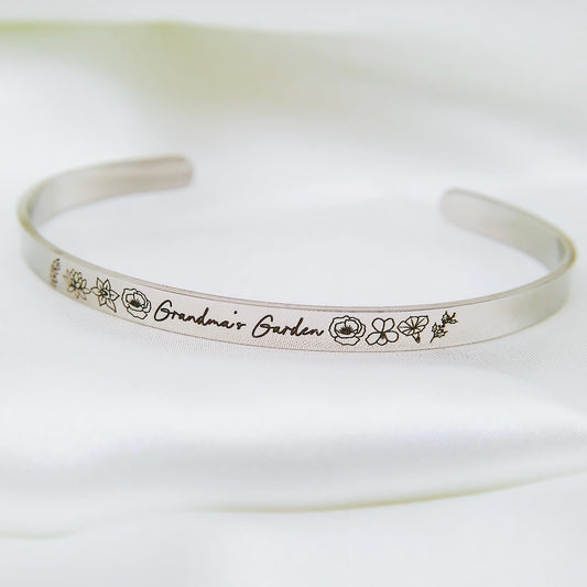 BIRTH FLOWER GARDEN CUFF - Avy + Tay