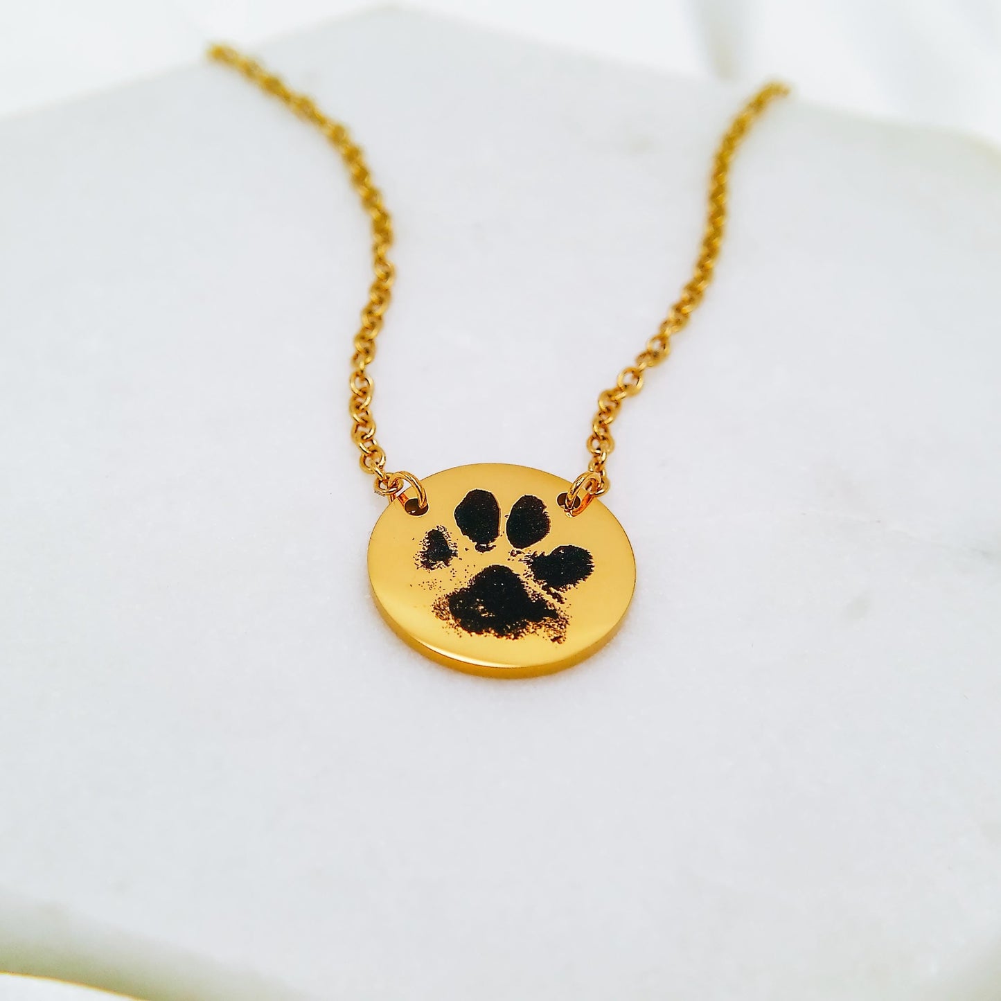 CUSTOM ACTUAL PAW PRINT CONNECTOR NECKLACE - Avy + Tay