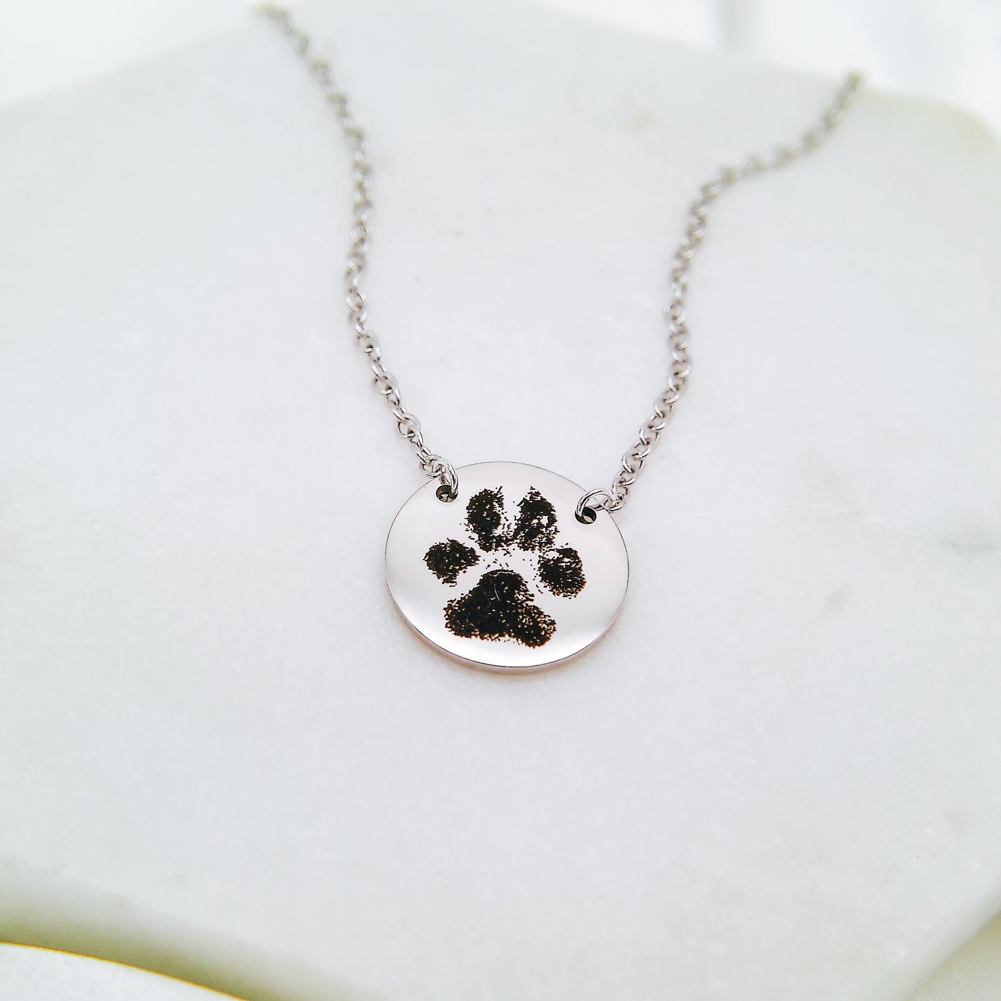 CUSTOM ACTUAL PAW PRINT CONNECTOR NECKLACE - Avy + Tay