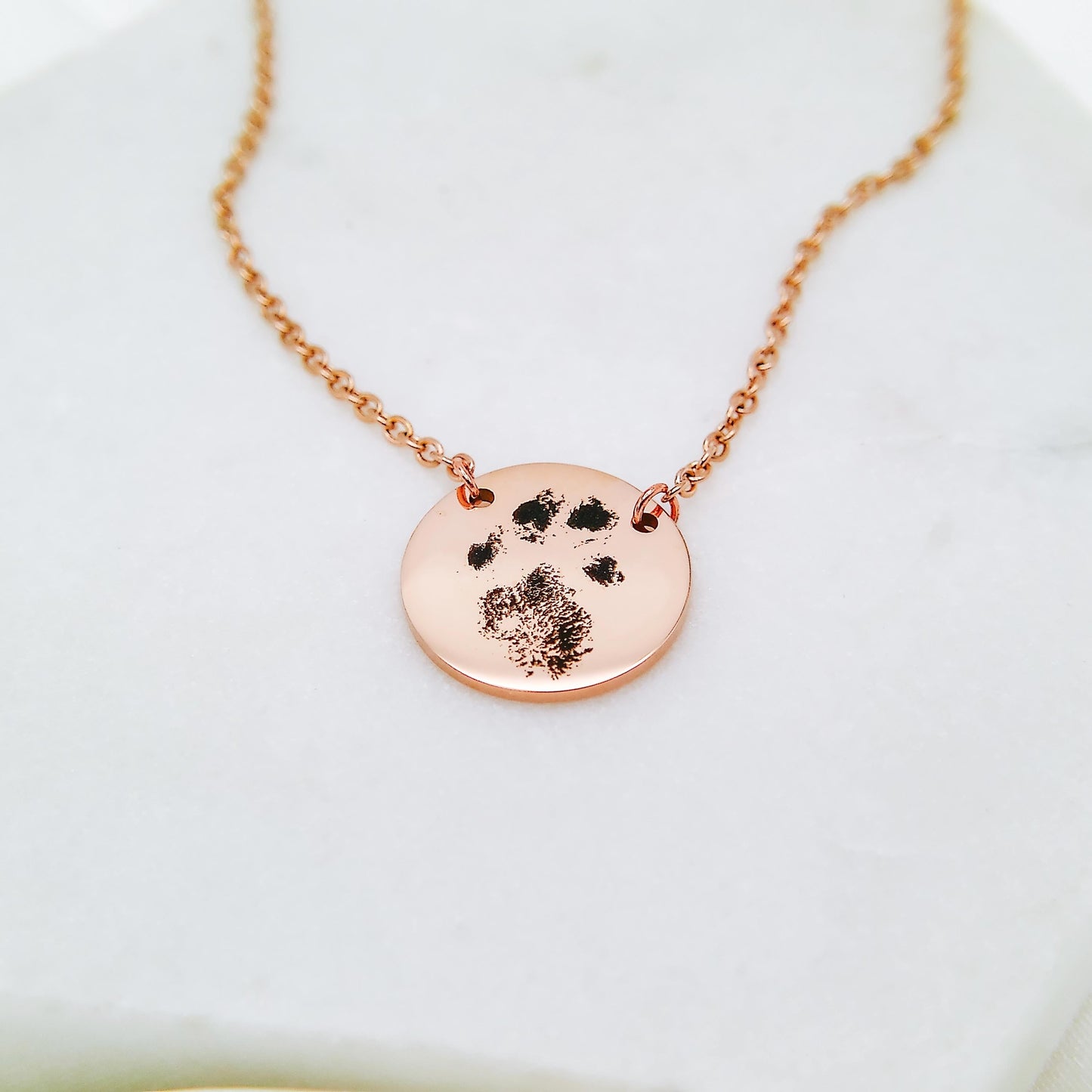 CUSTOM ACTUAL PAW PRINT CONNECTOR NECKLACE - Avy + Tay