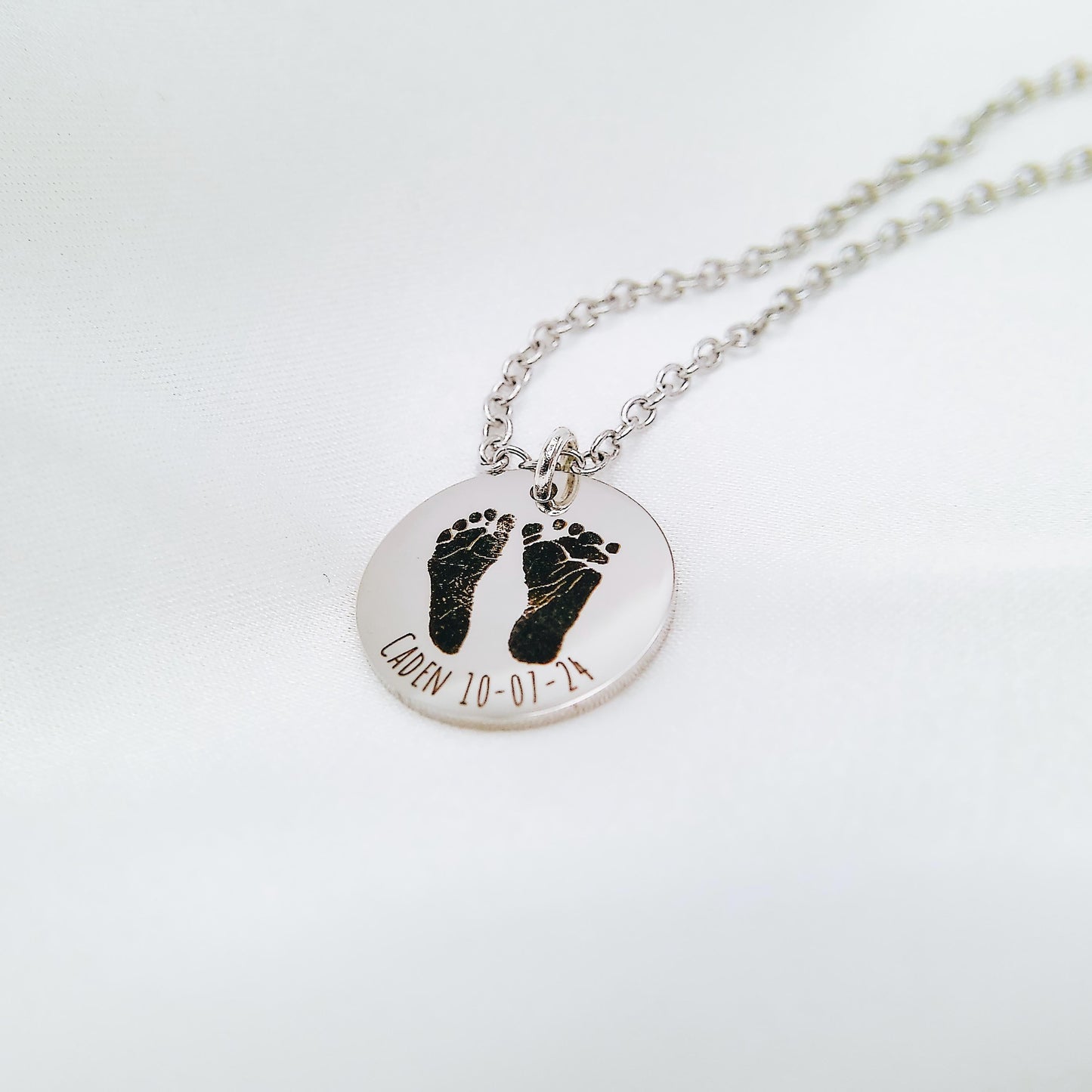 CUSTOM BABY FOOTPRINT NECKLACE - Avy + Tay