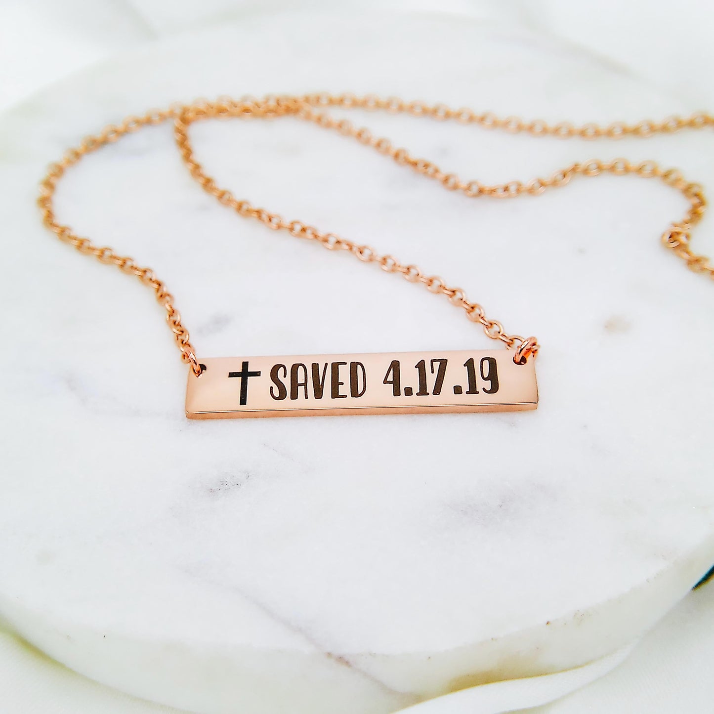 CUSTOM FAITH BAR NECKLACE - Avy + Tay