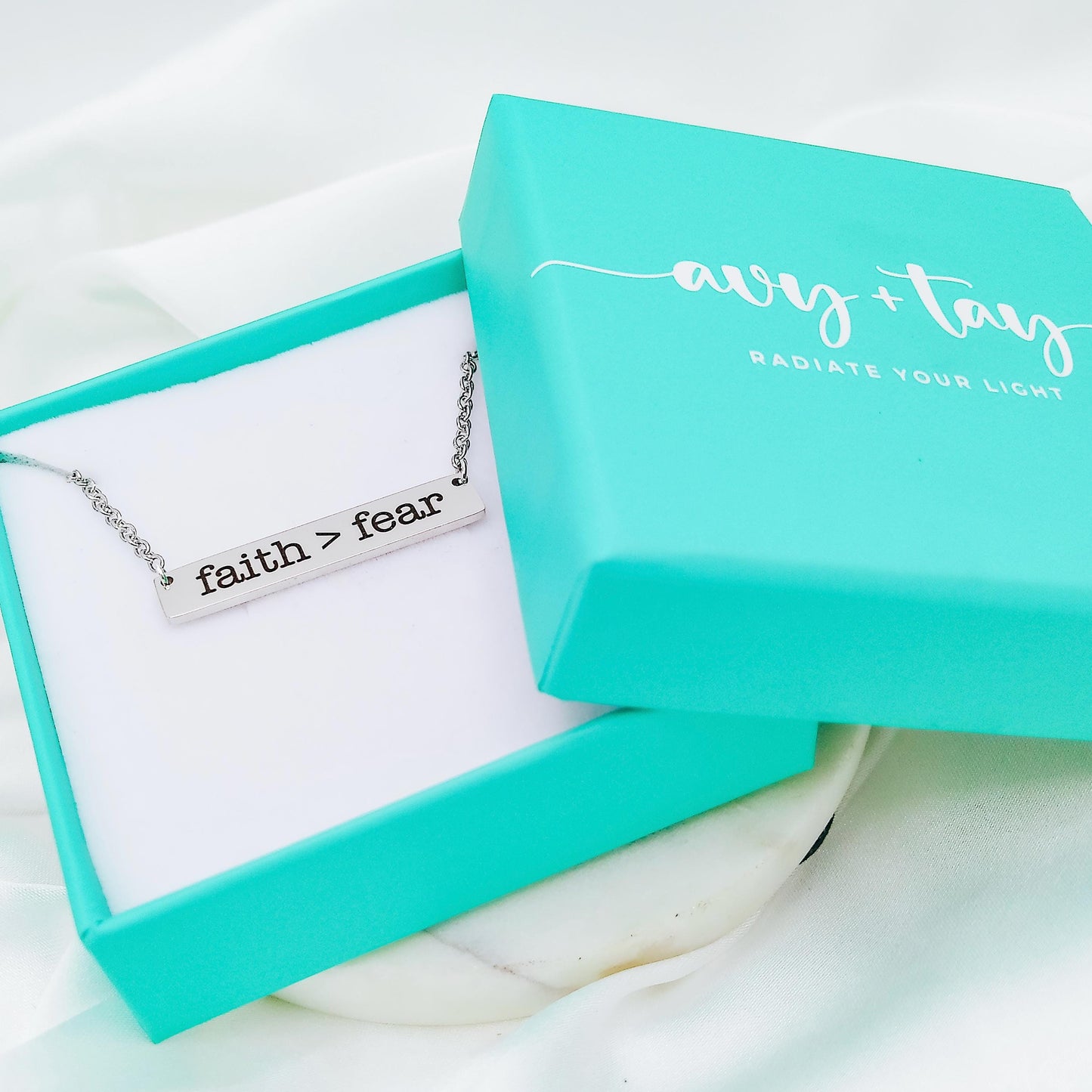 CUSTOM FAITH BAR NECKLACE - Avy + Tay
