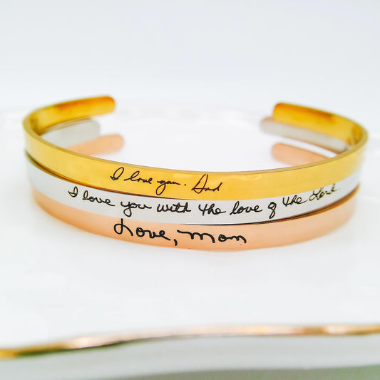 CUSTOM HANDWRITING CUFF - Avy + Tay