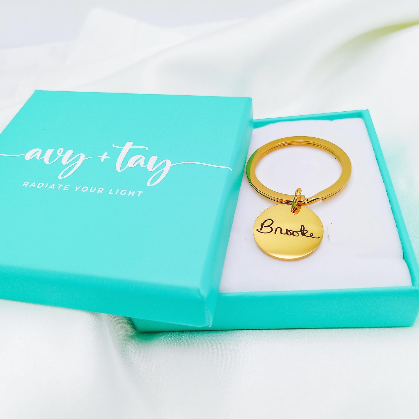 CUSTOM HANDWRITING KEYCHAIN - Avy + Tay