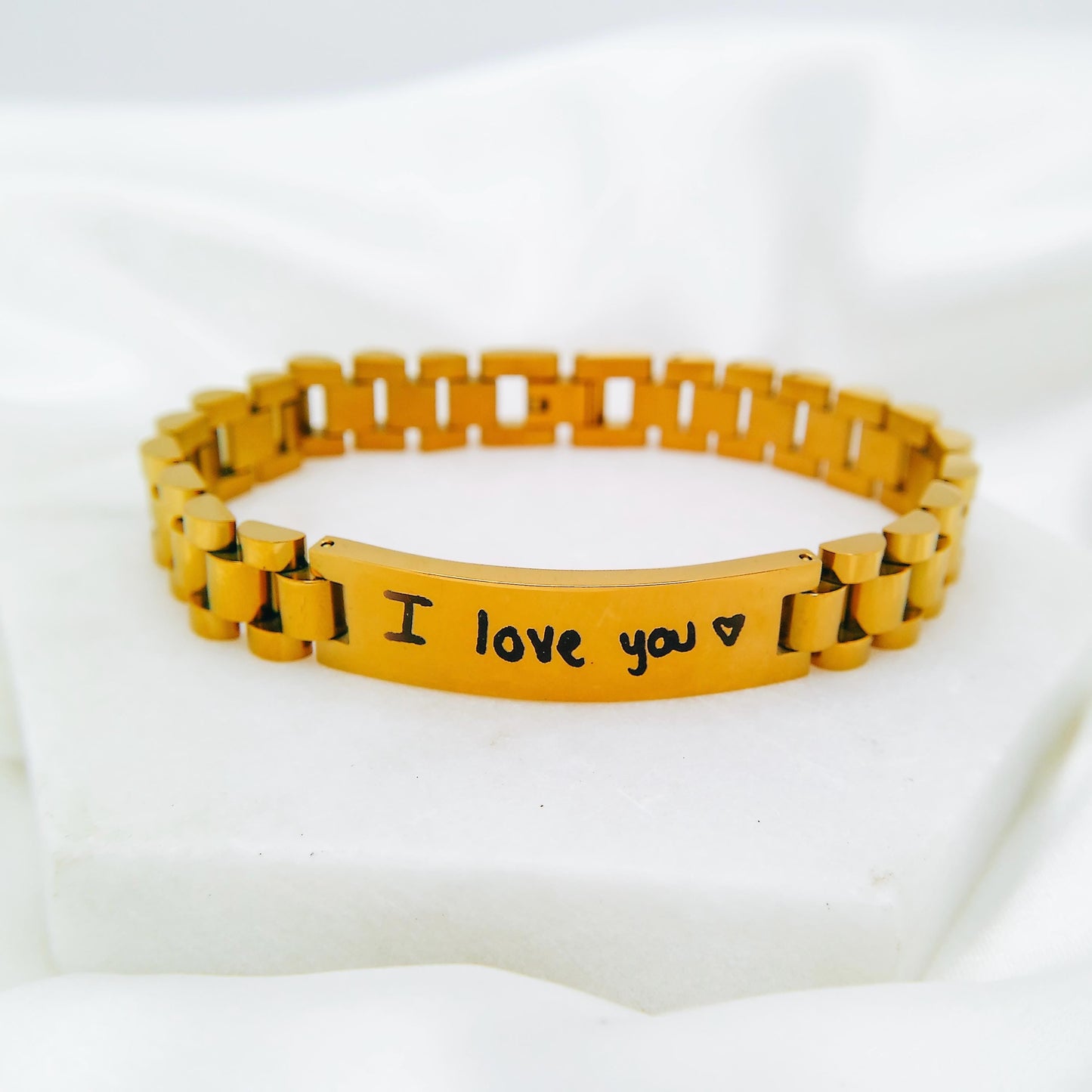 CUSTOM HANDWRITING MEN'S BRACELET - Avy + Tay