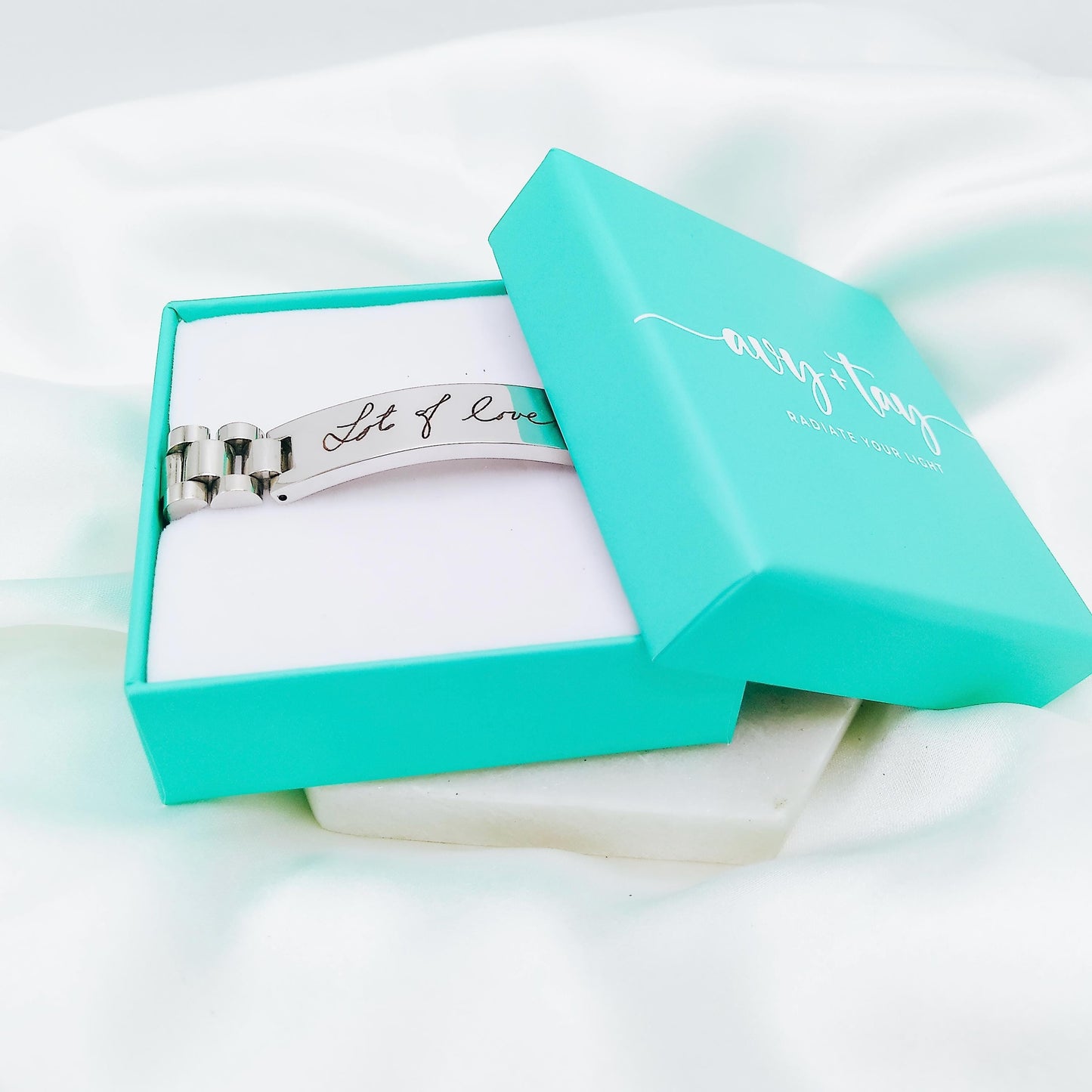 CUSTOM HANDWRITING MEN'S BRACELET - Avy + Tay