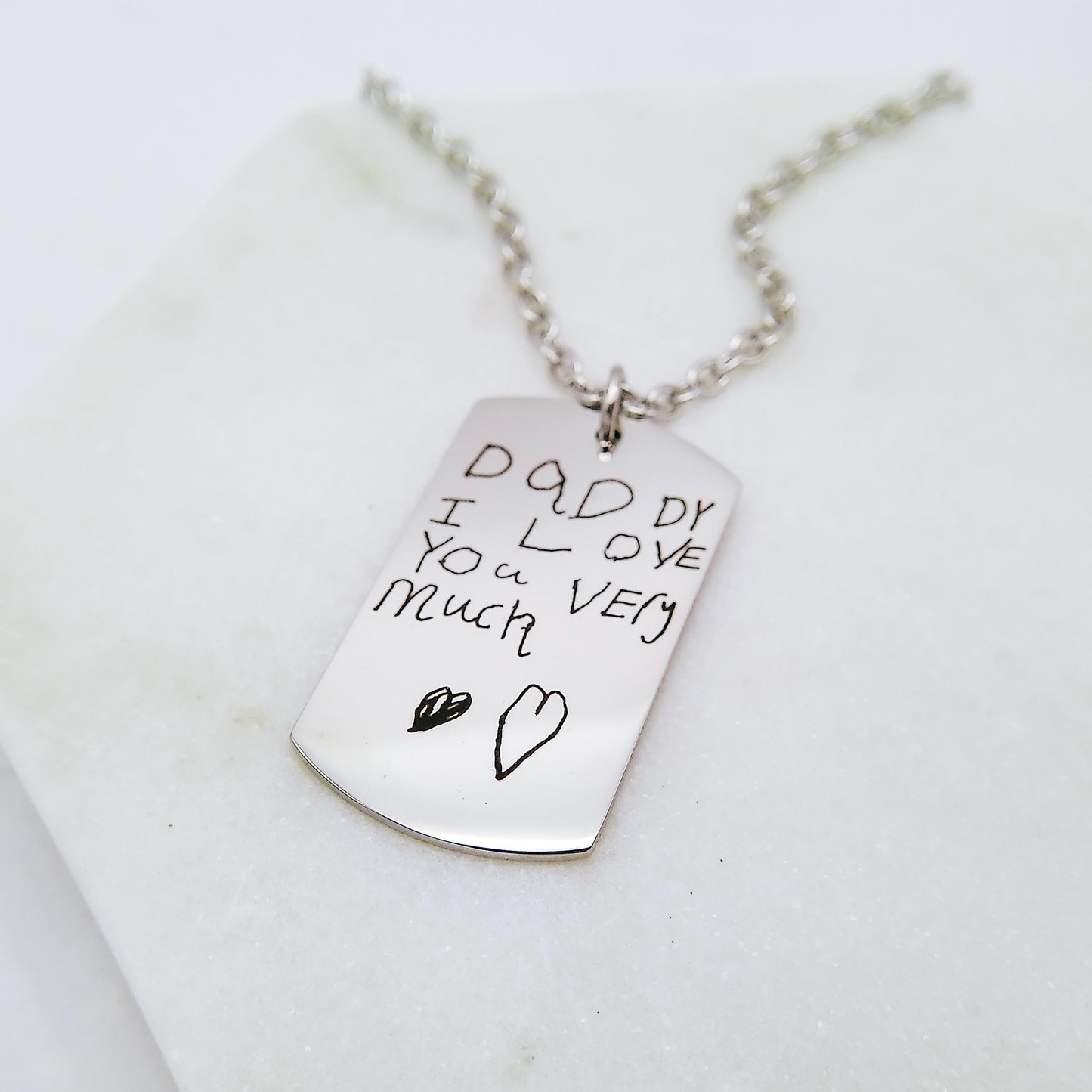 CUSTOM HANDWRITING MEN'S NECKLACE - Avy + Tay