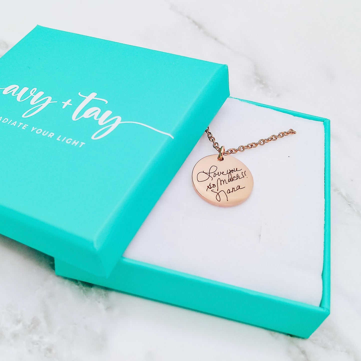 CUSTOM HANDWRITING NECKLACE - Avy + Tay