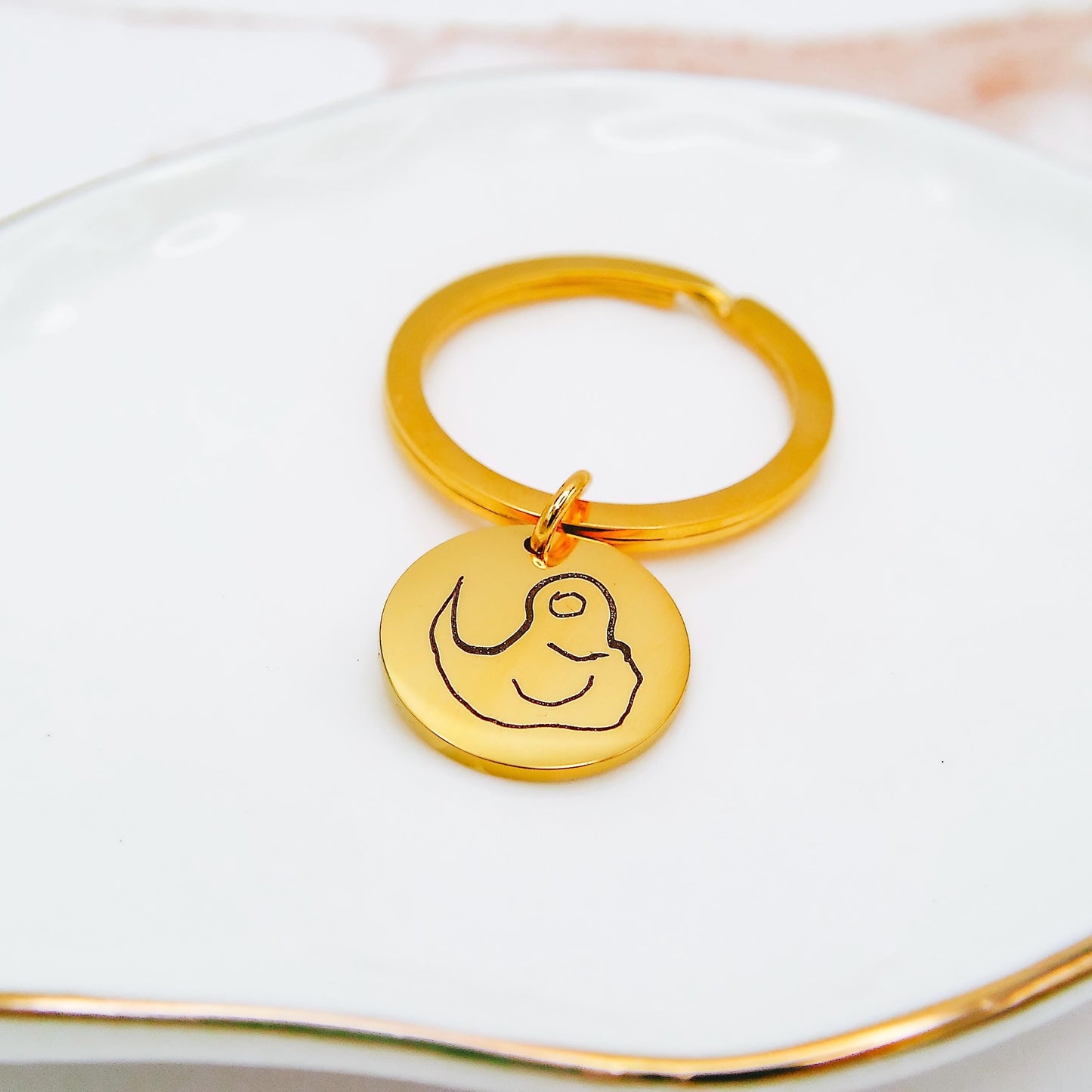CUSTOM KID'S DRAWING KEYCHAIN - Avy + Tay
