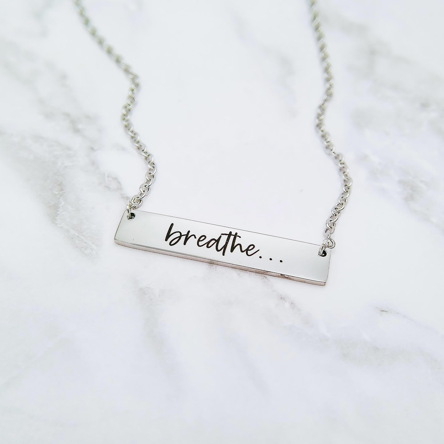 CUSTOM MESSAGE BAR NECKLACE - Avy + Tay