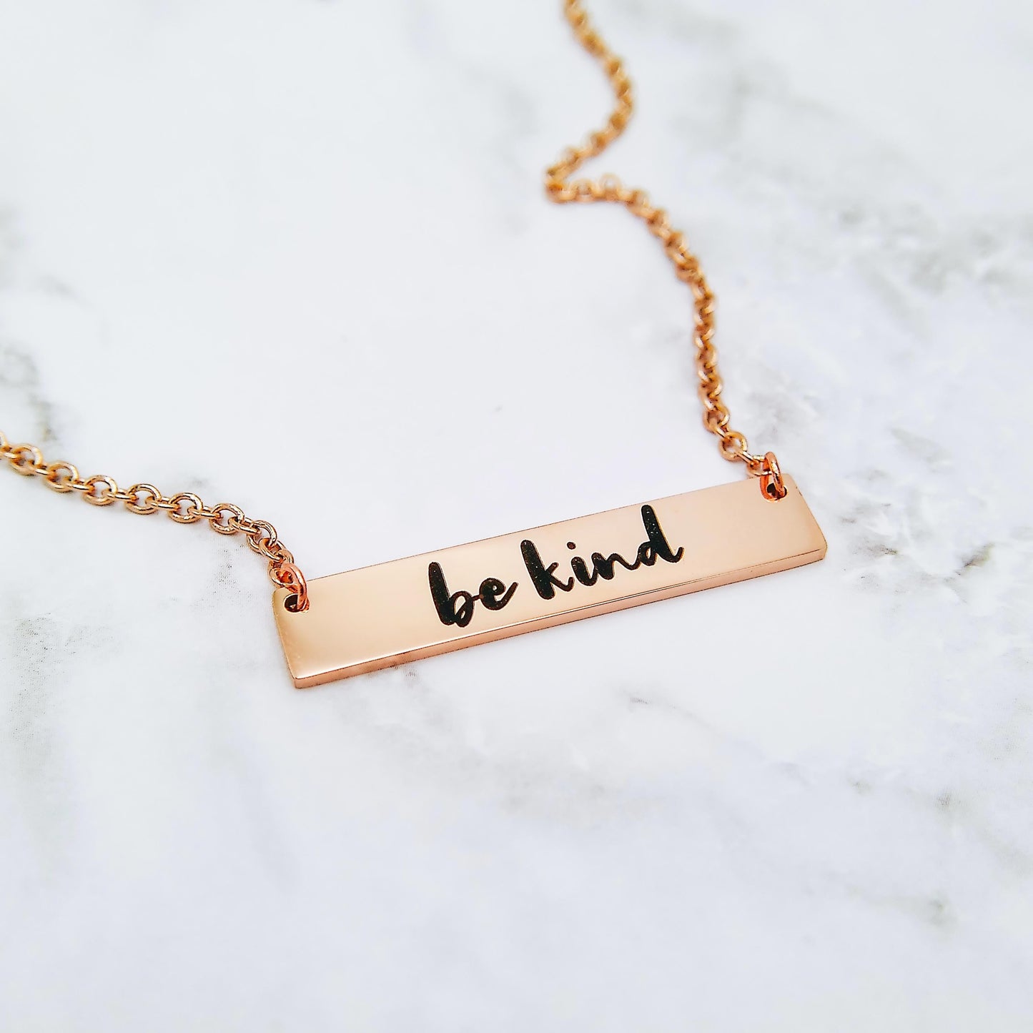 CUSTOM MESSAGE BAR NECKLACE - Avy + Tay