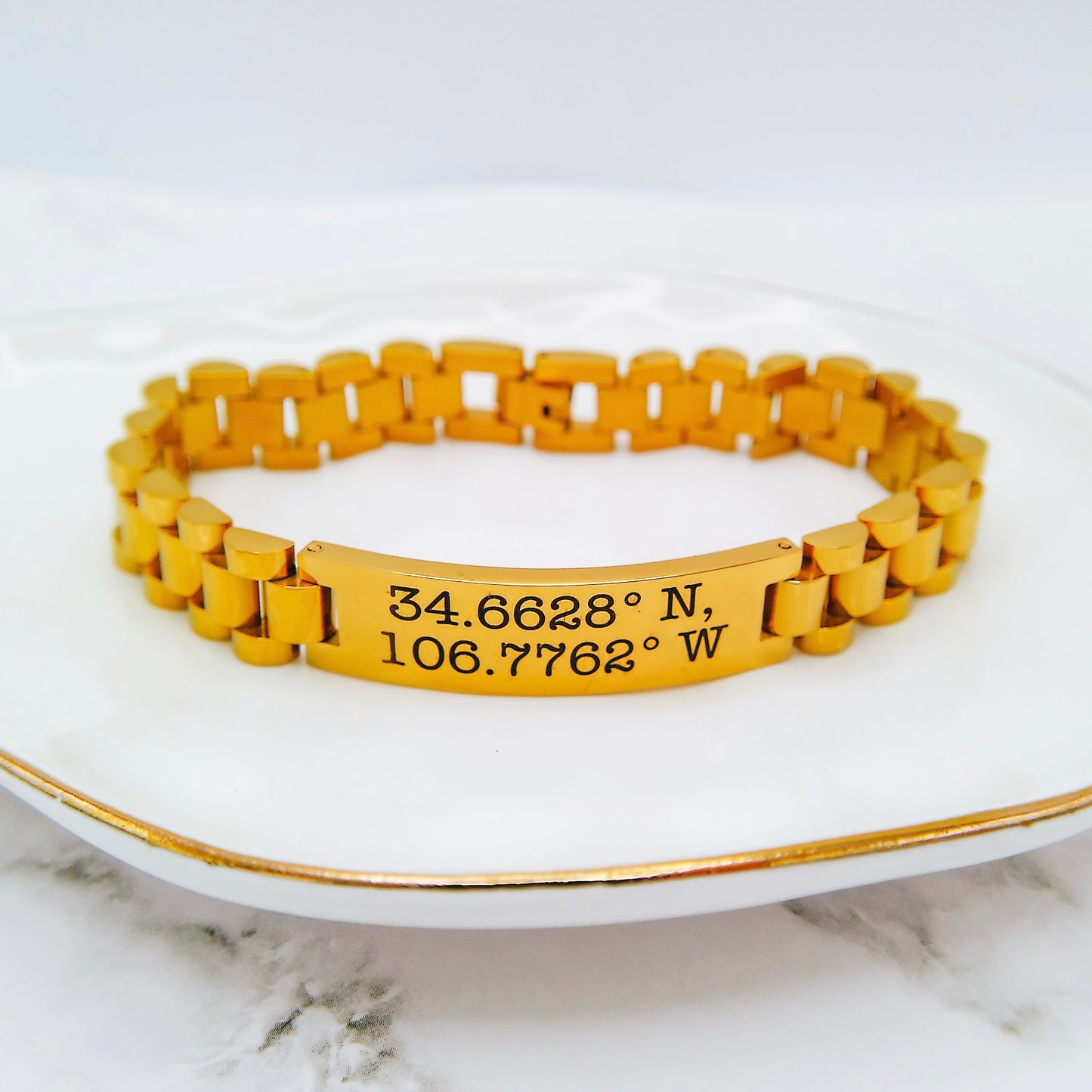 CUSTOM MESSAGE MEN'S BRACELET - Avy + Tay