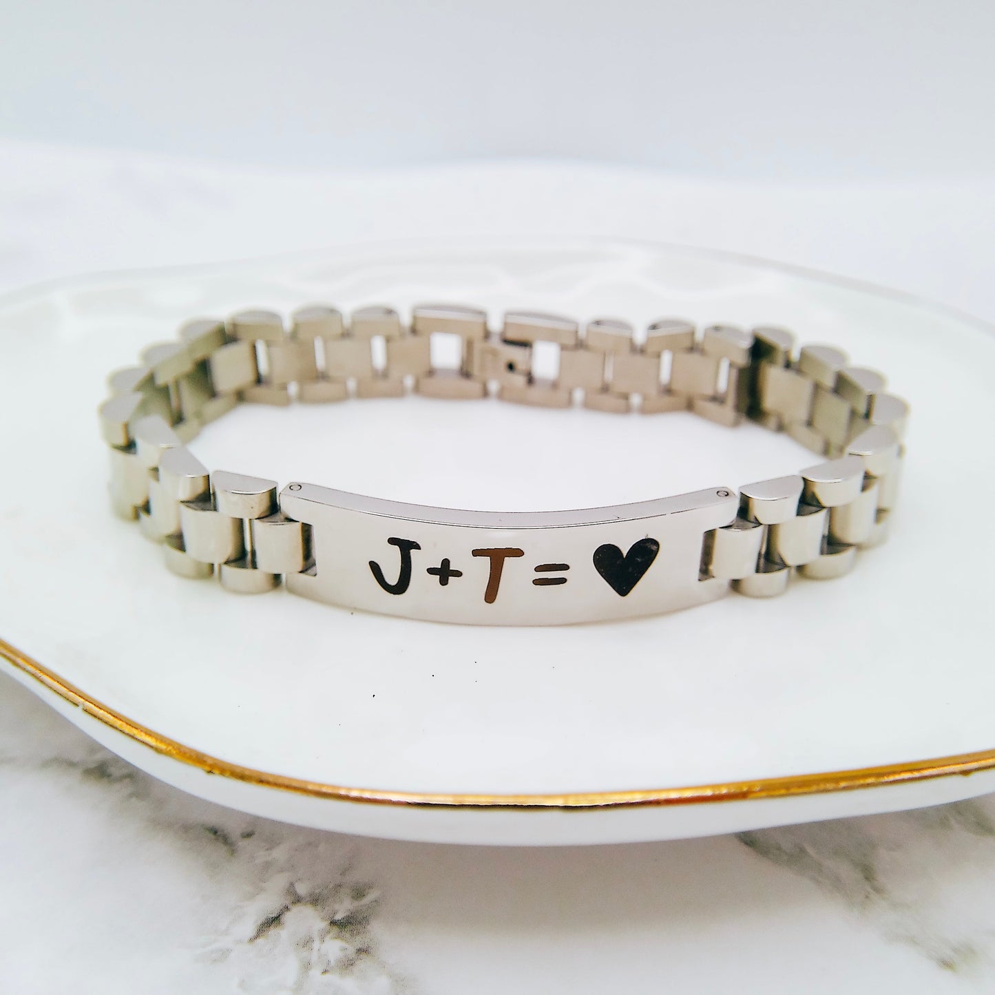 CUSTOM MESSAGE MEN'S BRACELET - Avy + Tay