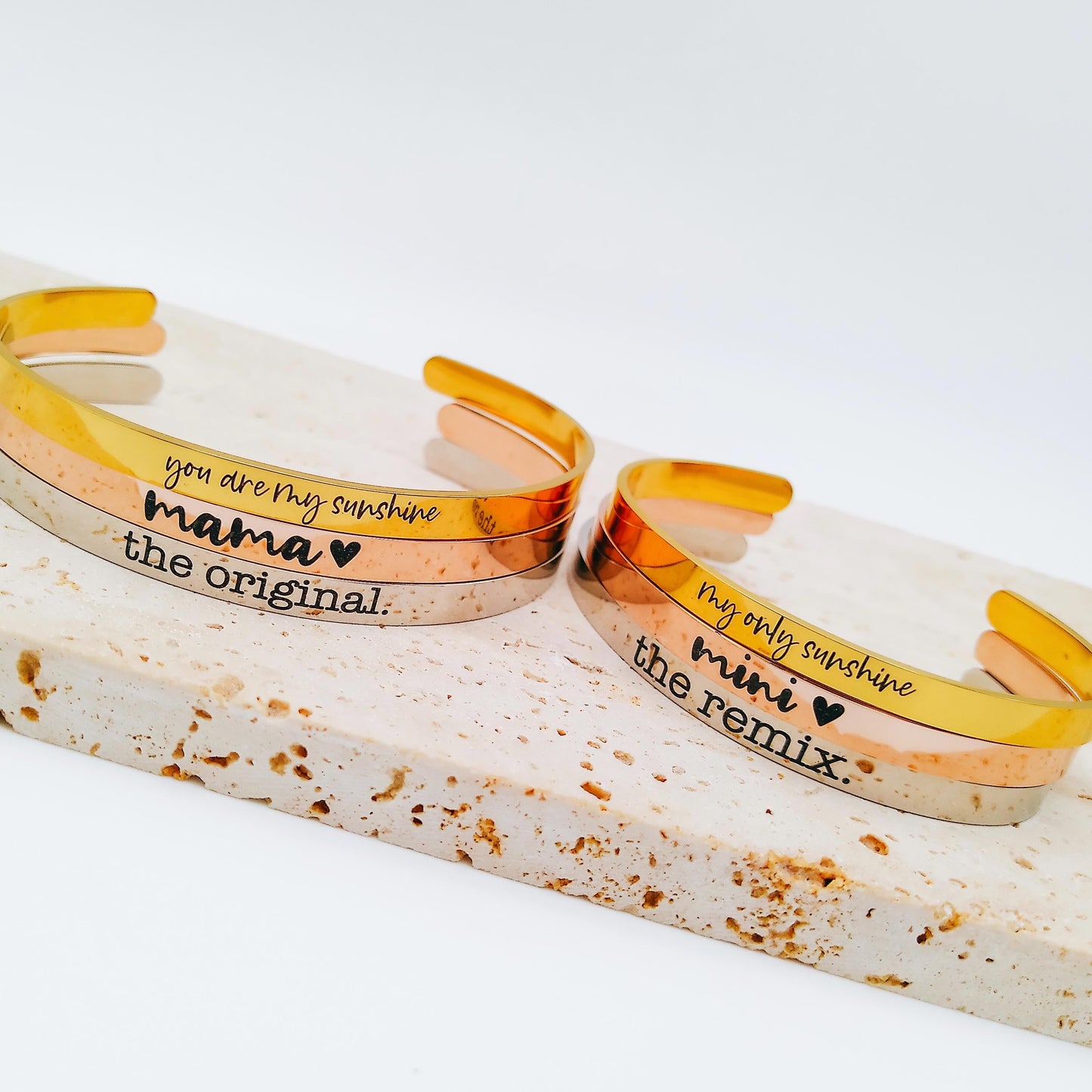 CUSTOM MOMMY + ME CUFF SET - Avy + Tay