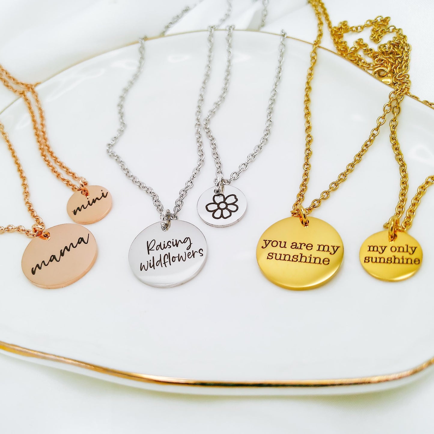 CUSTOM MOMMY + ME NECKLACE SET - Avy + Tay