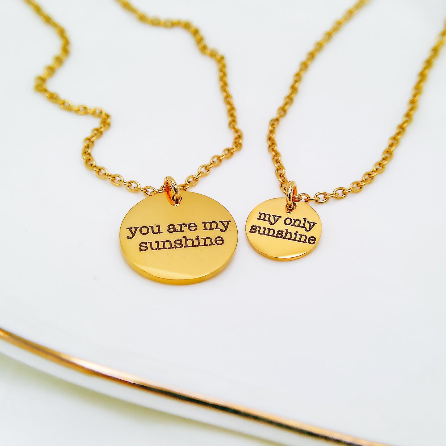 CUSTOM MOMMY + ME NECKLACE SET - Avy + Tay