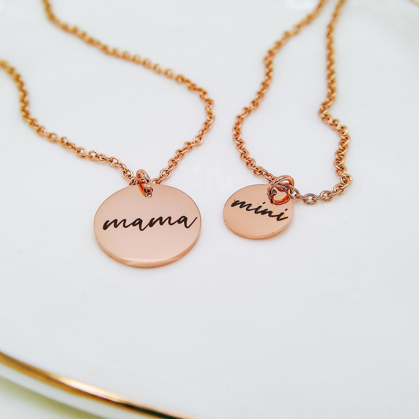 CUSTOM MOMMY + ME NECKLACE SET - Avy + Tay