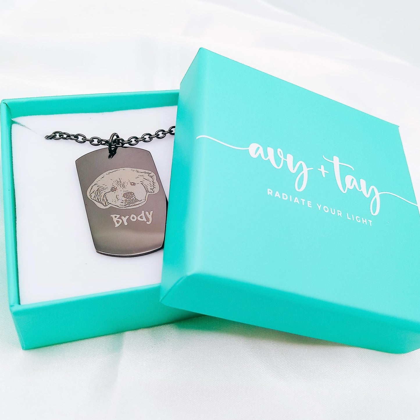 CUSTOM PET PHOTO MEN'S NECKLACE - Avy + Tay