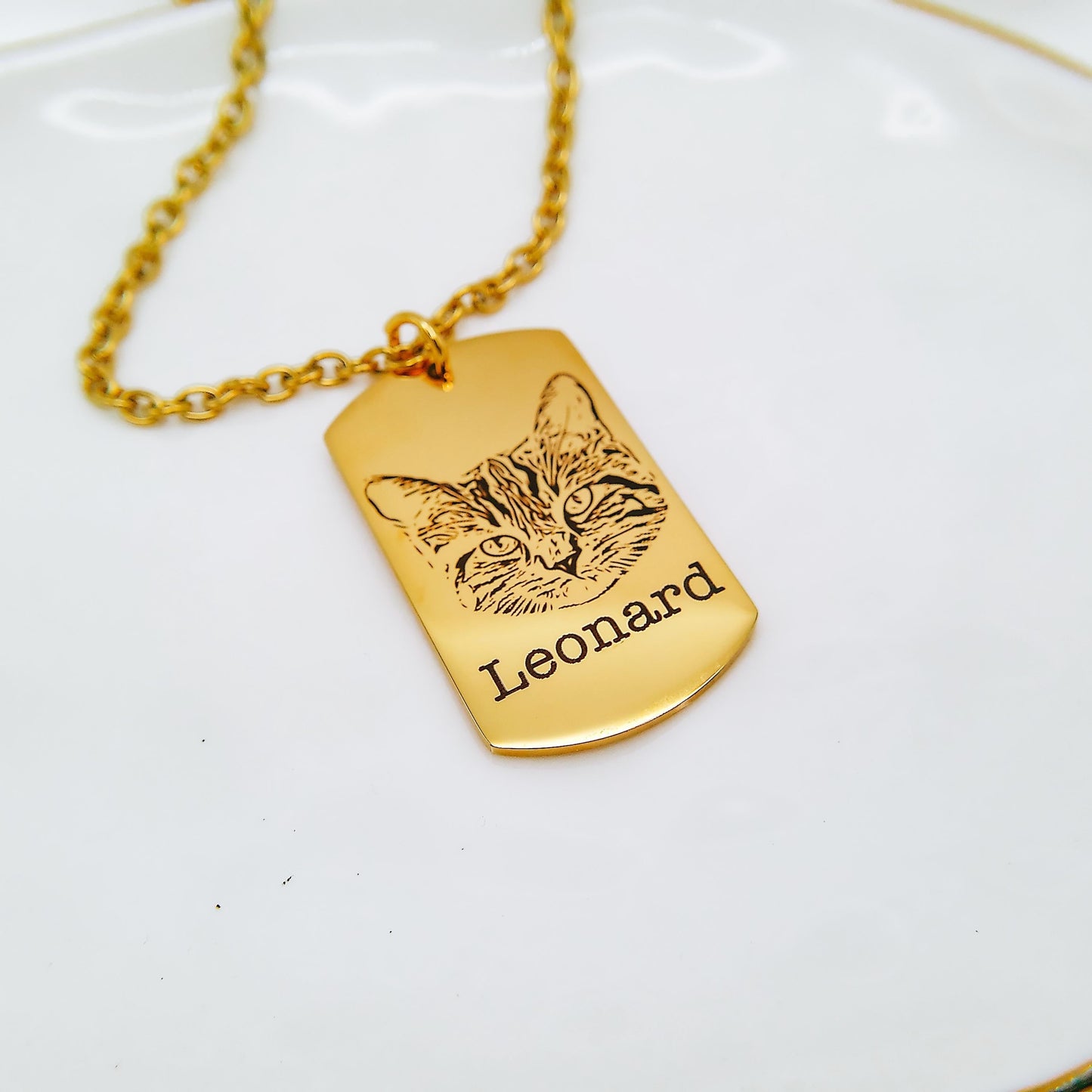 CUSTOM PET PHOTO MEN'S NECKLACE - Avy + Tay