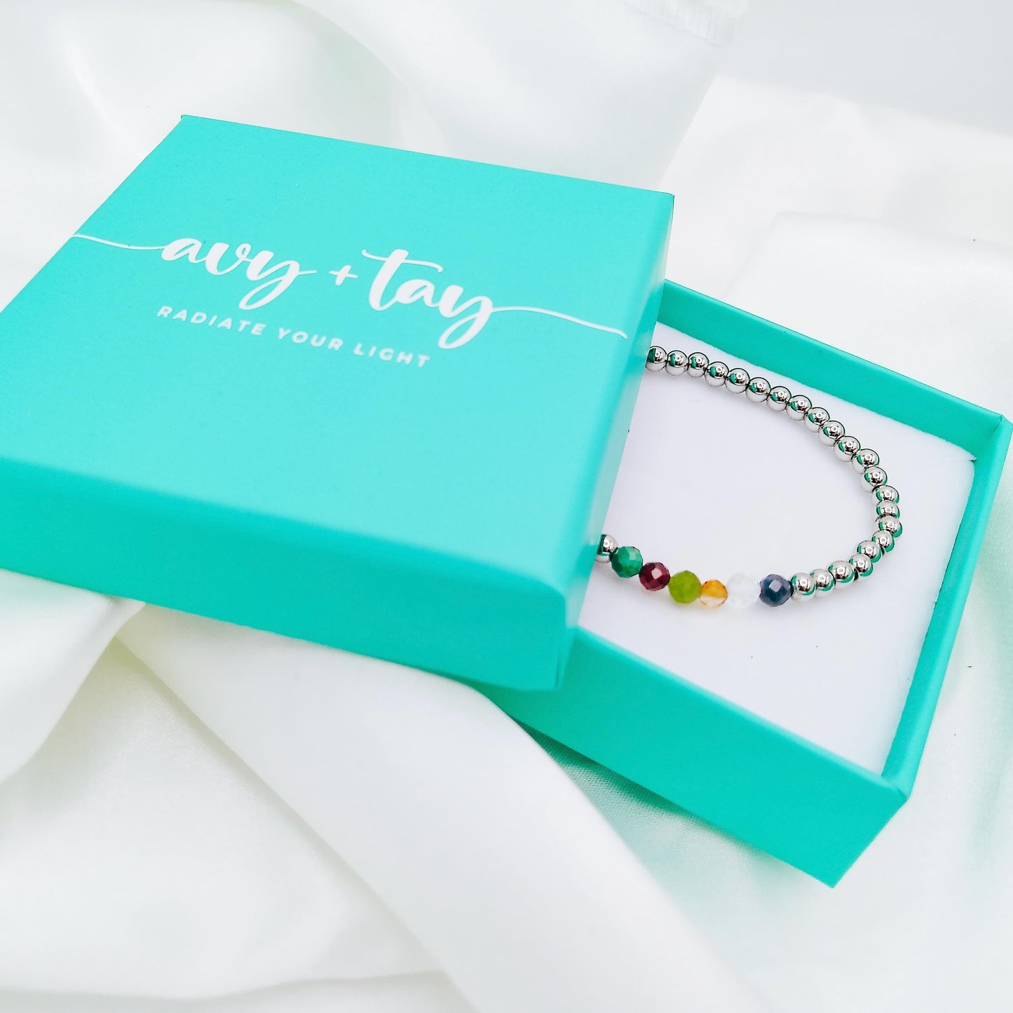FAMILY BIRTHSTONE BEADED BRACELET - Avy + Tay