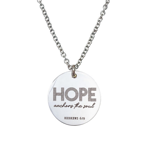 HOPE ANCHORS THE SOUL HEBREWS 6:19 NECKLACE - Avy + Tay