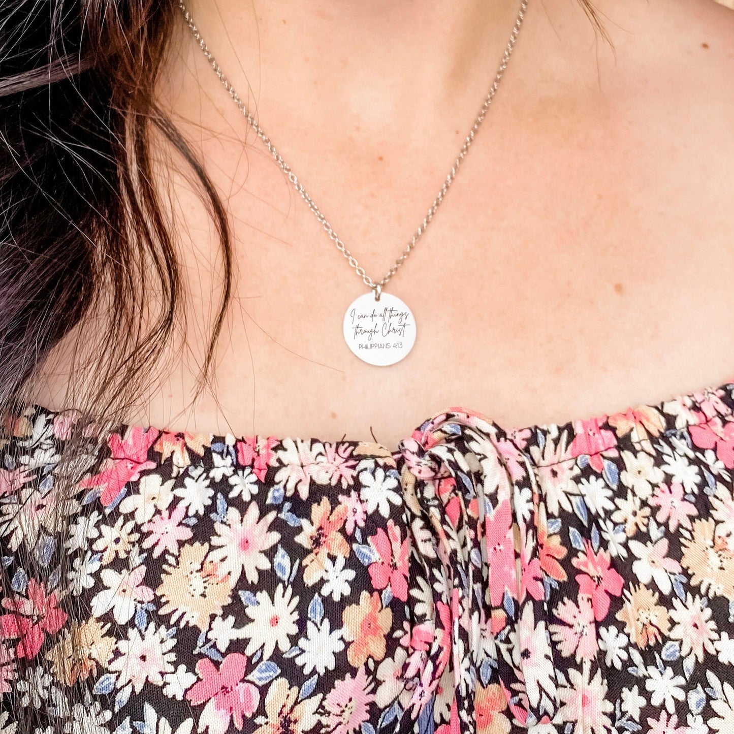 I CAN DO ALL THINGS THROUGH CHRIST PHILIPPIANS 4:13 NECKLACE