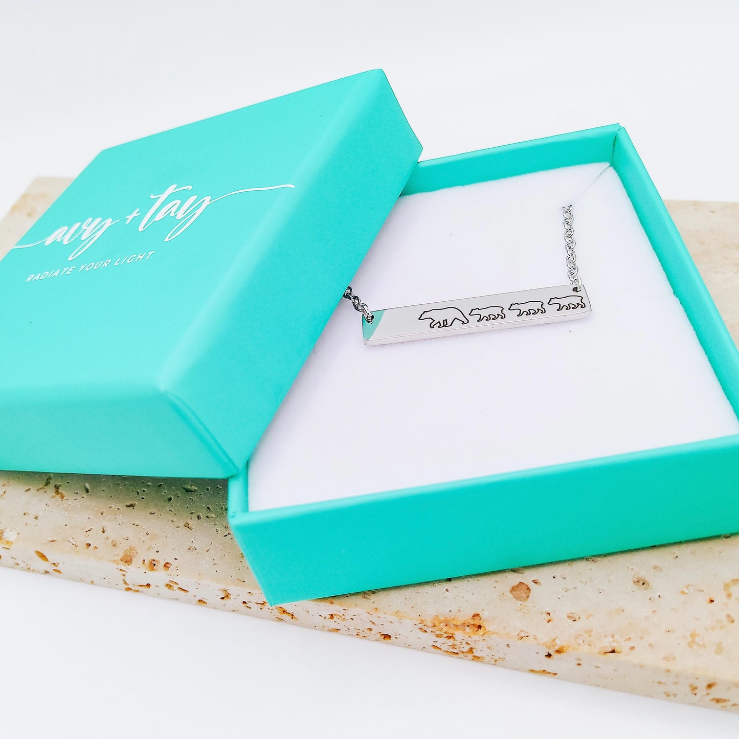 MAMA BEAR BAR NECKLACE - Avy + Tay
