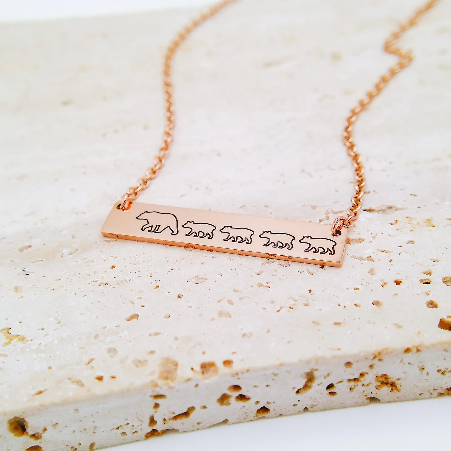 MAMA BEAR BAR NECKLACE - Avy + Tay