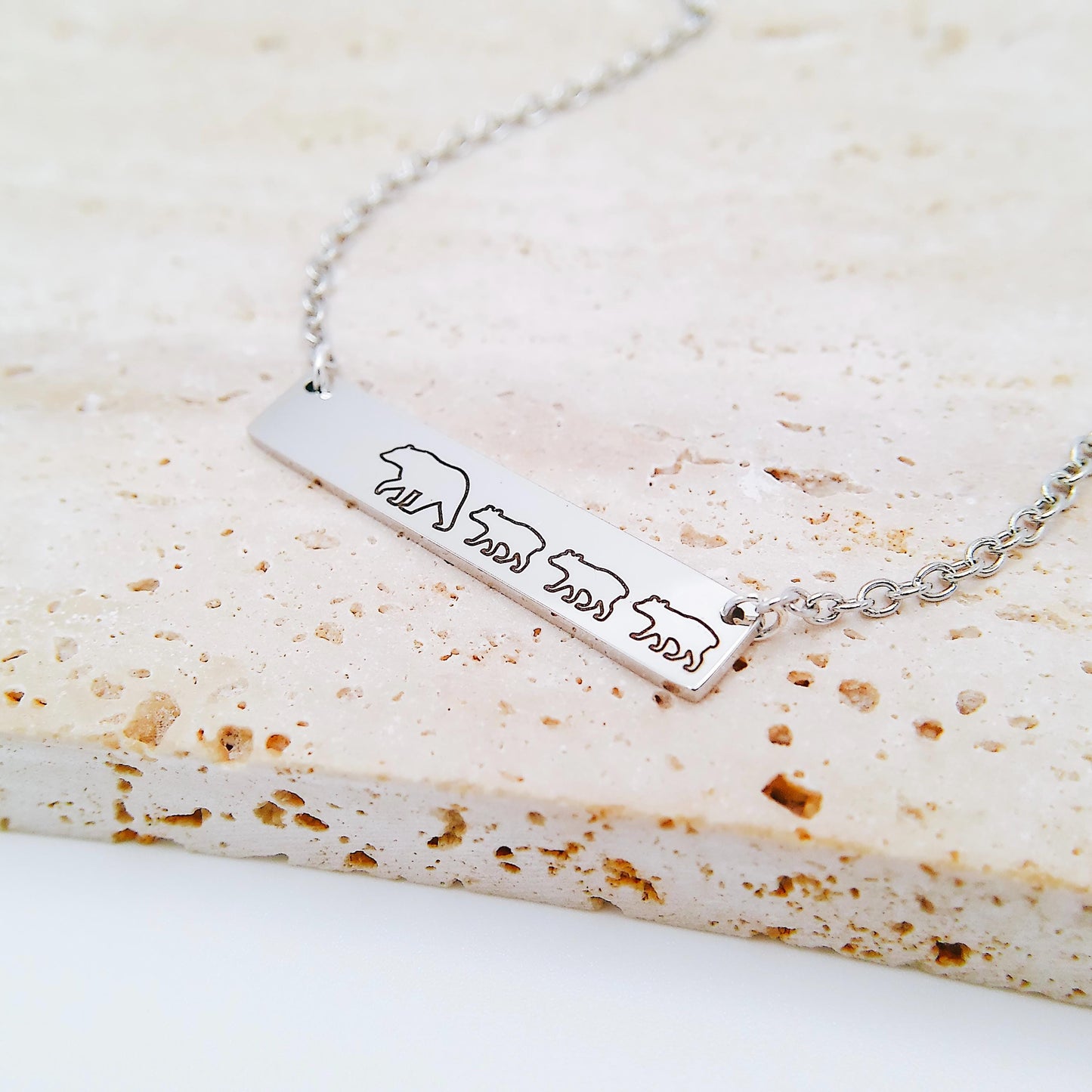 MAMA BEAR BAR NECKLACE - Avy + Tay