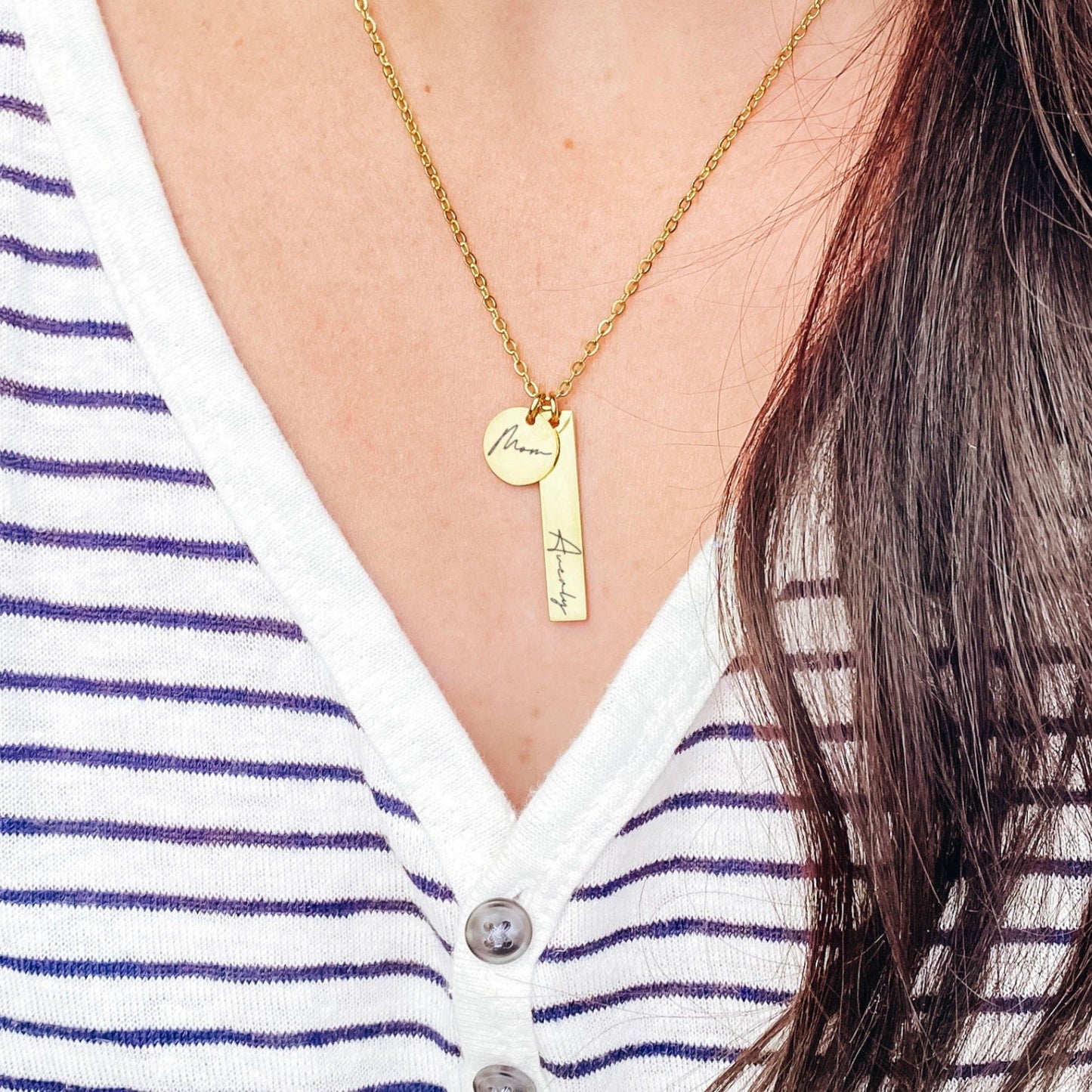 MOM + BAR NAMES NECKLACE - Avy + Tay