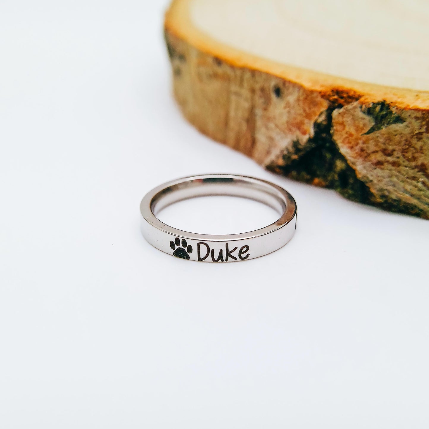PAW PRINT + NAME RING - Avy + Tay