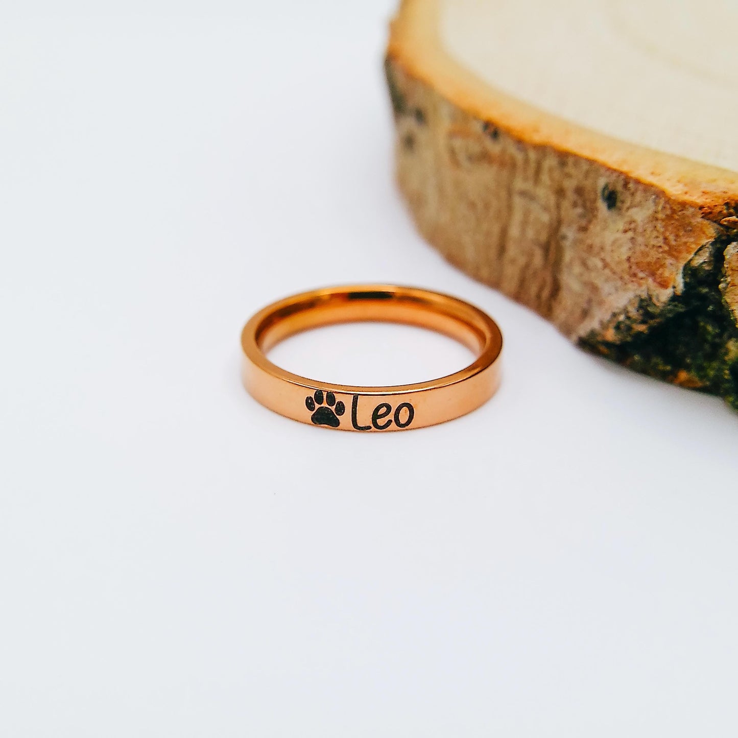 PAW PRINT + NAME RING - Avy + Tay