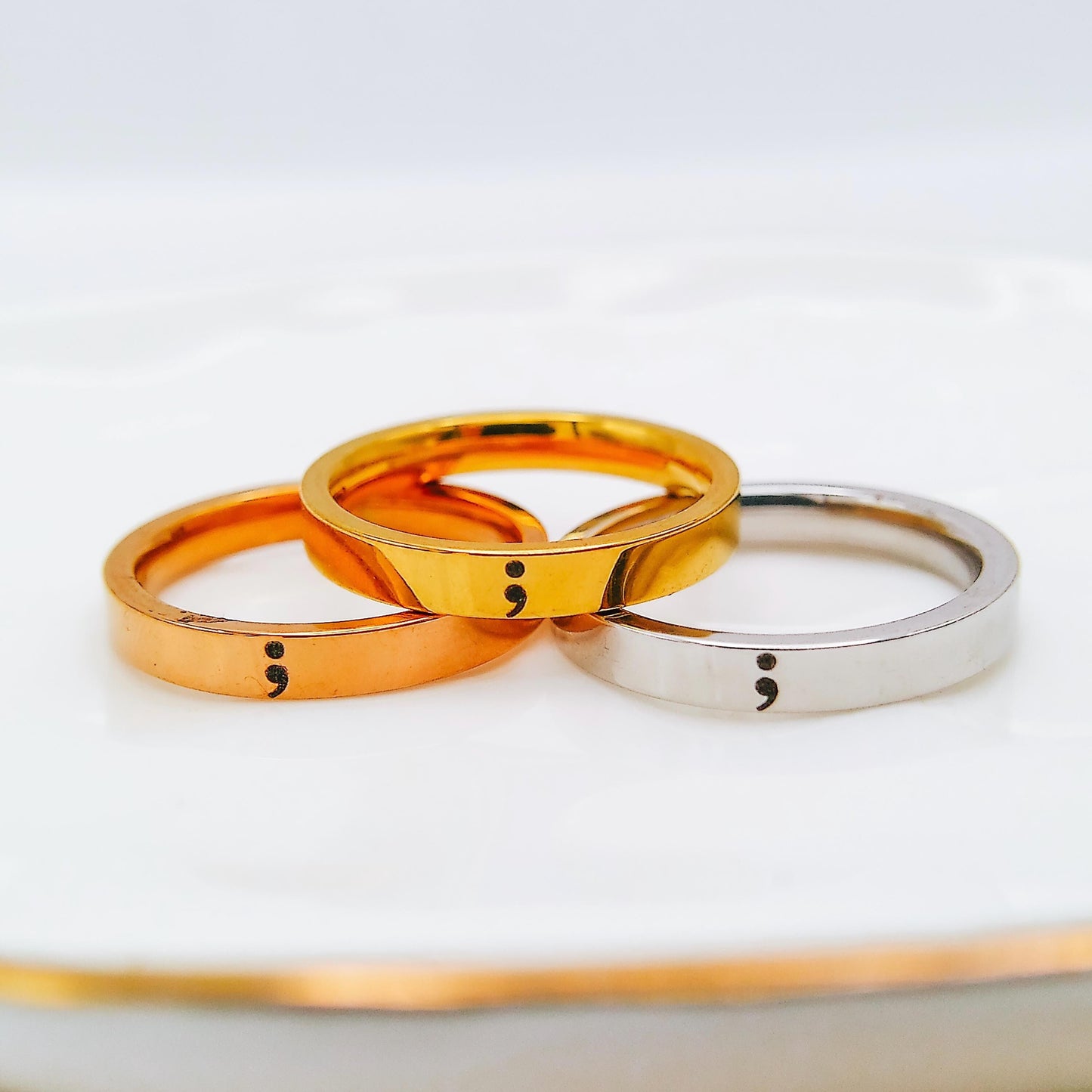 SEMICOLON RING - Avy + Tay
