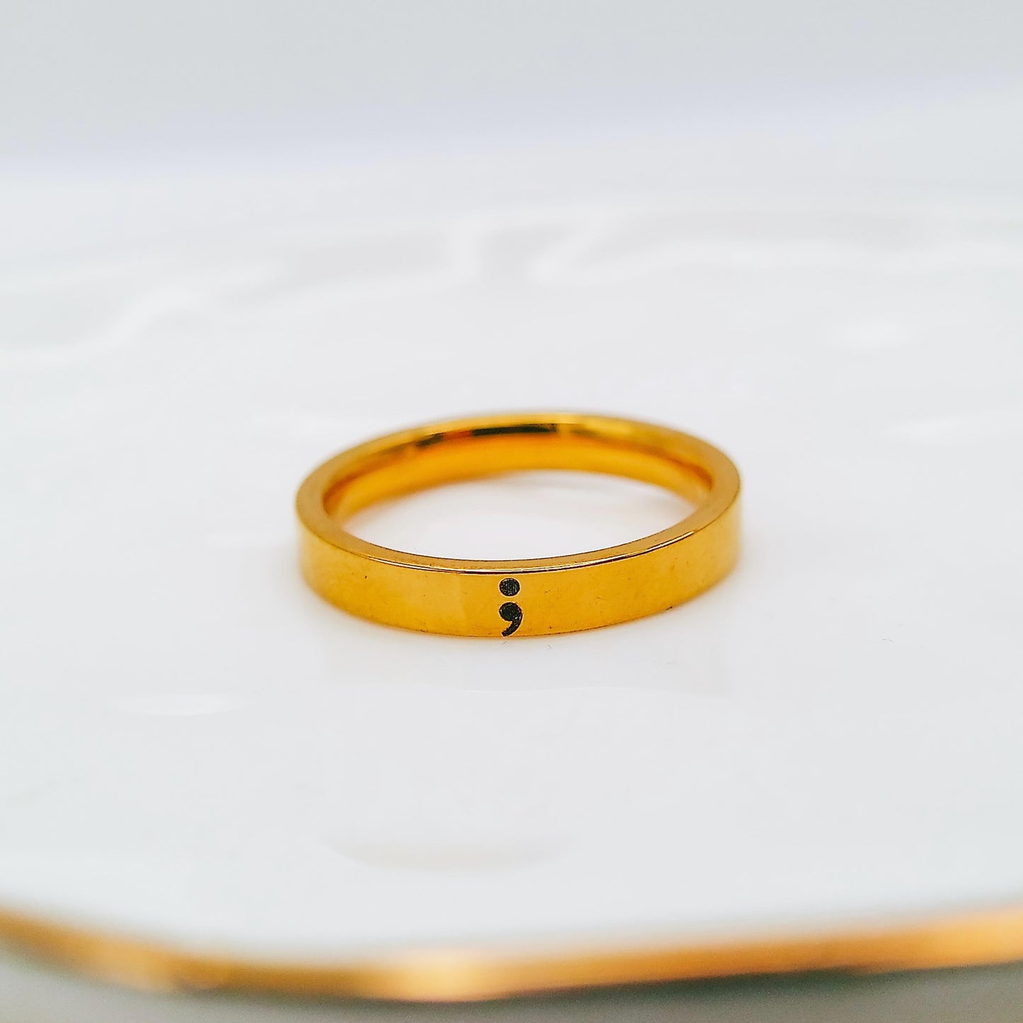 SEMICOLON RING - Avy + Tay