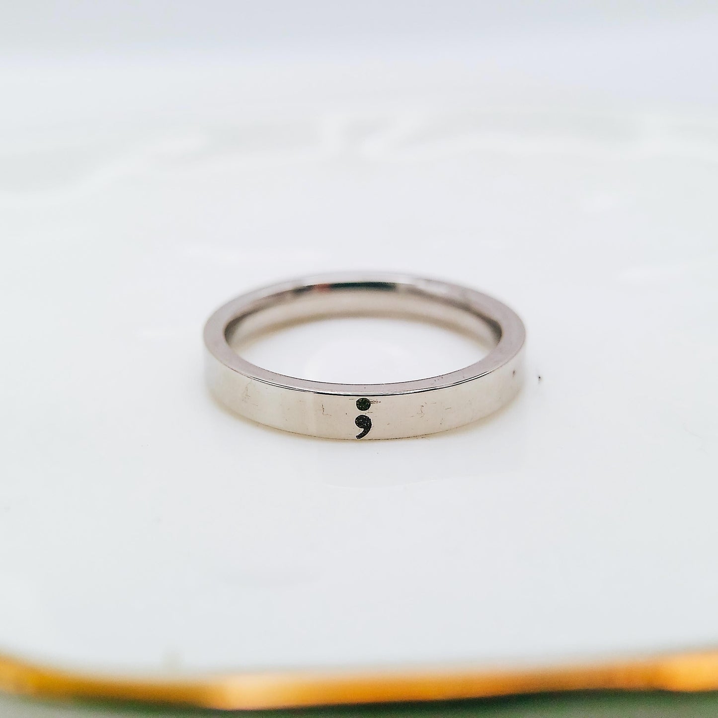 SEMICOLON RING - Avy + Tay