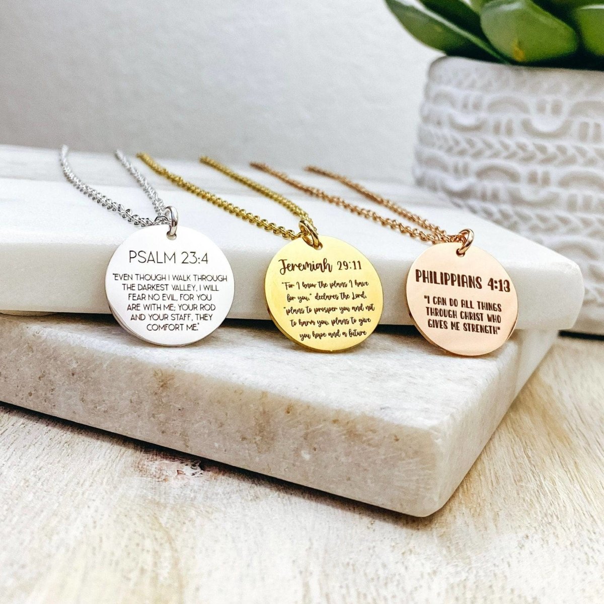 BIBLE VERSE NECKLACE - Avy + Tay