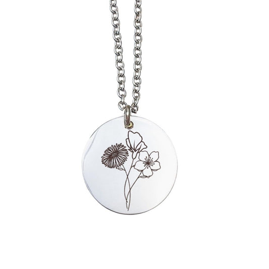 COMBINED BIRTH FLOWER NECKLACE - Avy + Tay