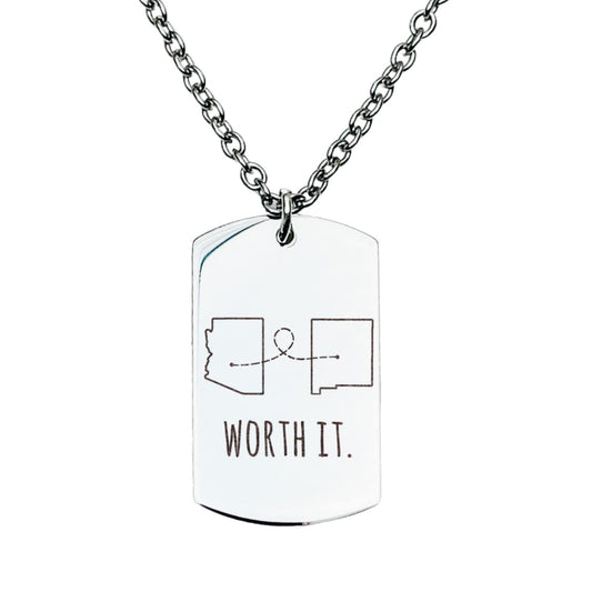 LONG DISTANCE STATE MEN'S NECKLACE - Avy + Tay