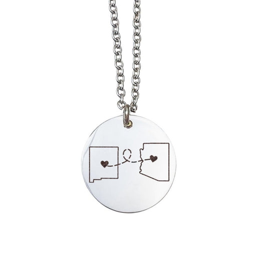 LONG DISTANCE STATE NECKLACE - Avy + Tay