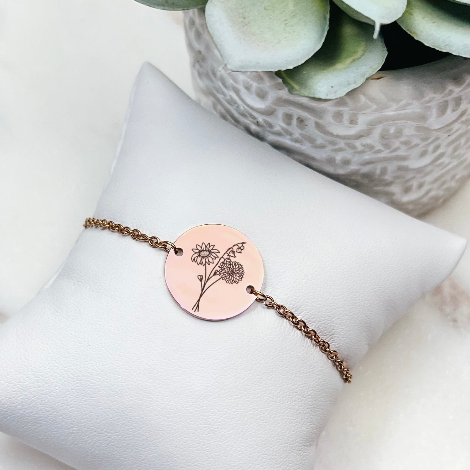 Birth Flower Bracelets - Avy + Tay