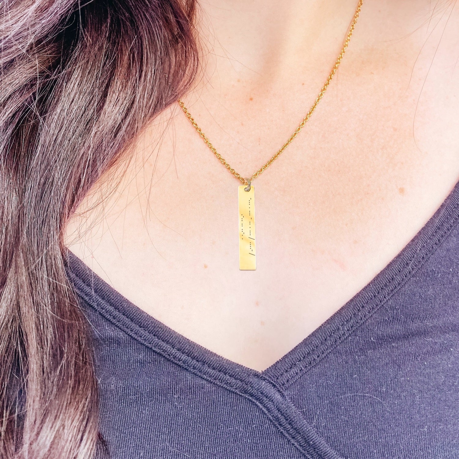 Morse Code Necklaces - Avy + Tay