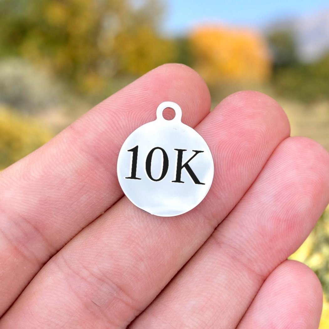 10k Charms Custom Engraved Charms Personalized Stainless Steel Charms BULK Options ZF33 - Avy + Tay