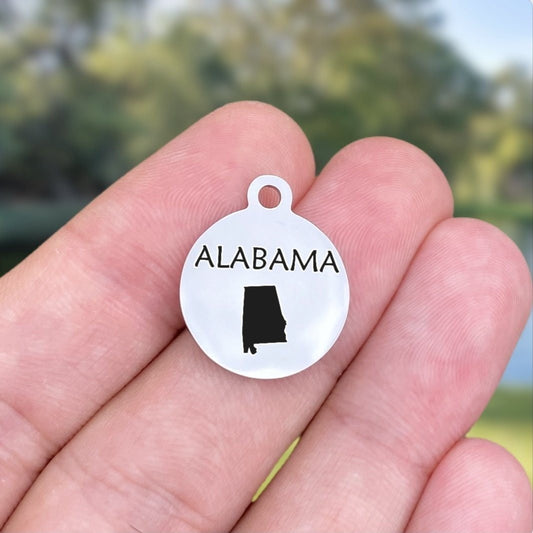 Alabama Charms Custom Engraved Charms Personalized Stainless Steel Charms BULK Options ZF84 - Avy + Tay