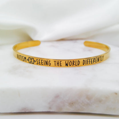 AUTISM SEEING THE WORLD DIFFERENTLY CUFF - Avy + Tay